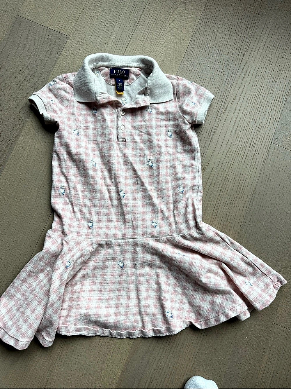 Polo Ralph Lauren Gingham Polo Pony Mesh Polo Dress Girls